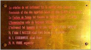 plaque commémorative