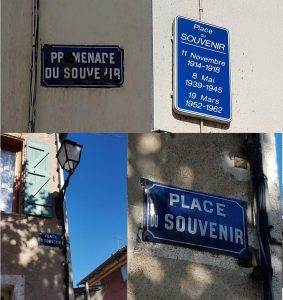 plaques de la place