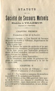 socité de secours mutuels de villemur