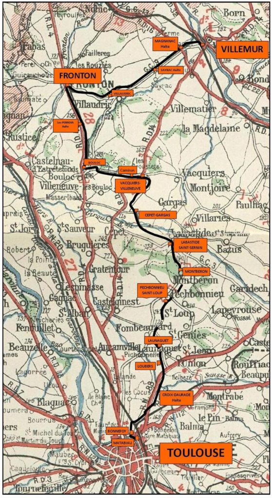 trajet villemur toulouse