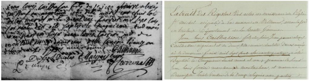 acte naissance cailhassou